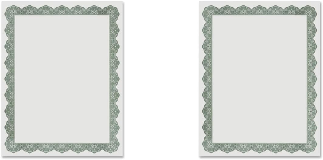 Geographics Optima Green Certificates and Seals, Pack of 25 (39452), 2 Packs