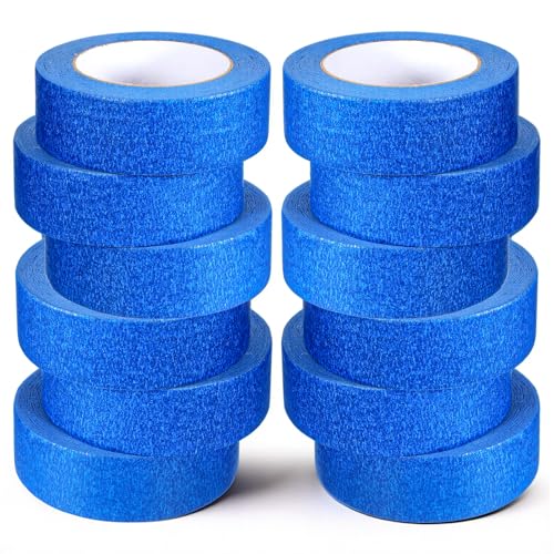 12 Rolls Blue Painters Tape Bulk, 1.5 Inch x 55