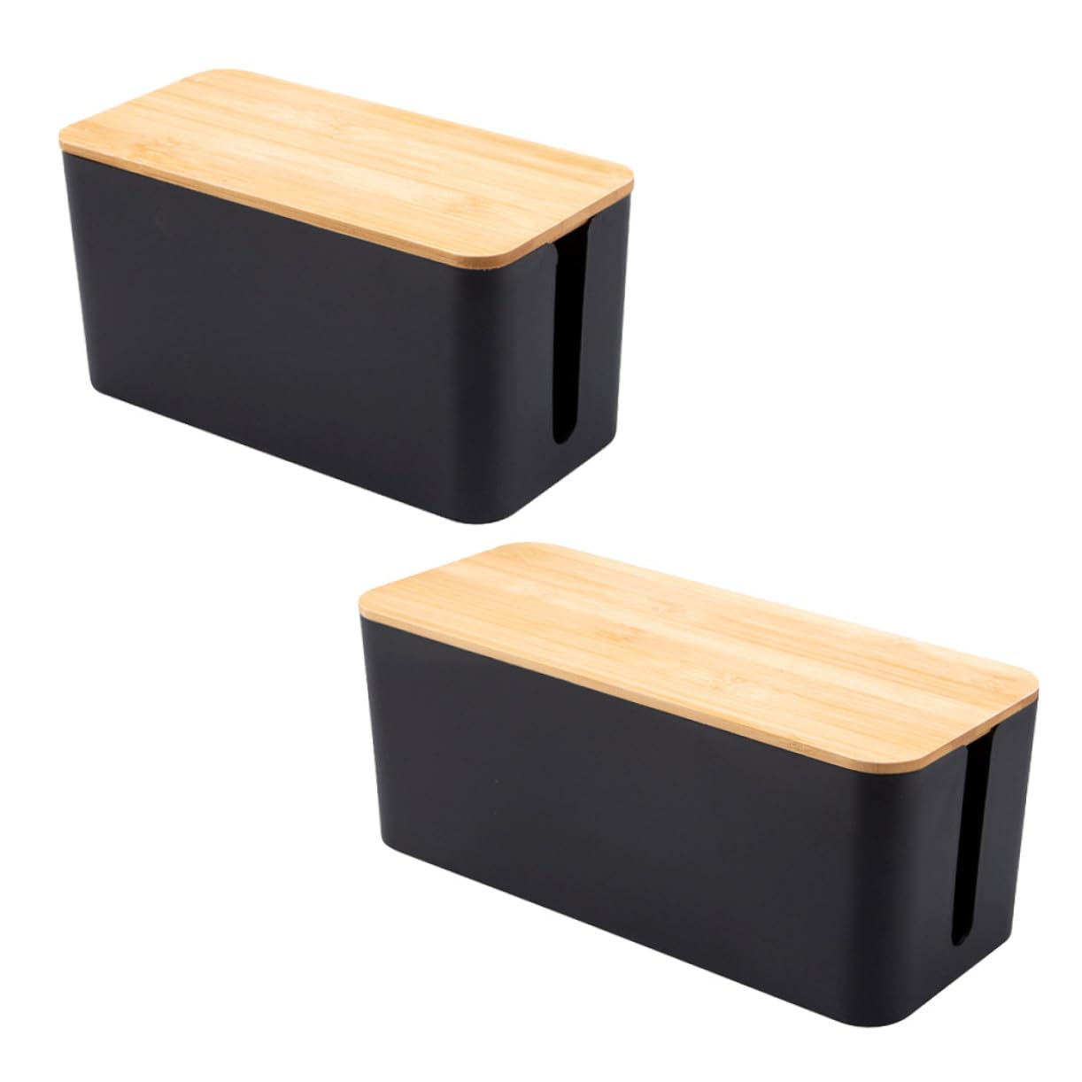 Boîte de rangement câbles avec couvercle protection contre la poussière