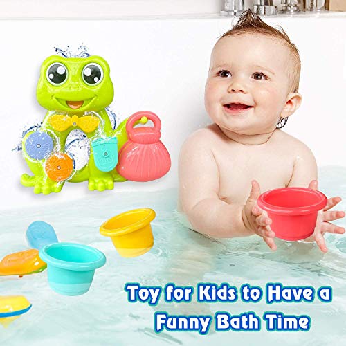 Babybadspeelgoed, badspeelgoed voor peuters van 1 jaar, badmuurspeelgoed Waterrad met zuignappen voor babyjongensmeisjes… - Image 3