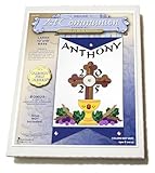 Illuminated Ink First Communion Banner Kit - 12 x18 - Cross (Blue - Black Letters, 12 x 18)