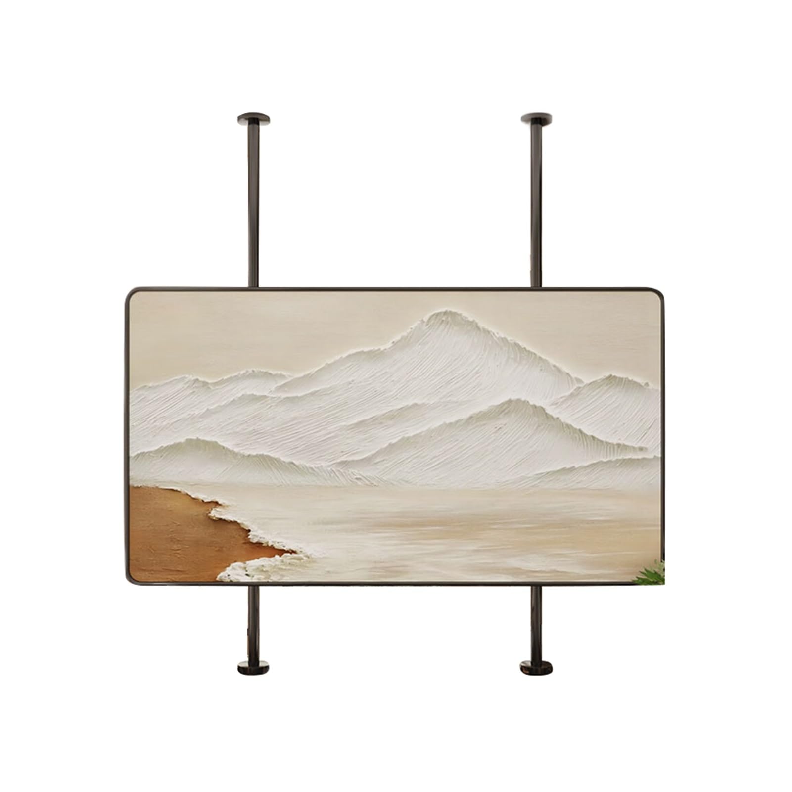 XTGDIEM Rectangular Ceiling-mounted Mirror, Hanging Bathroom Vanity Suitable For Home Or Hotel (customizable Rod)(120x70cm)