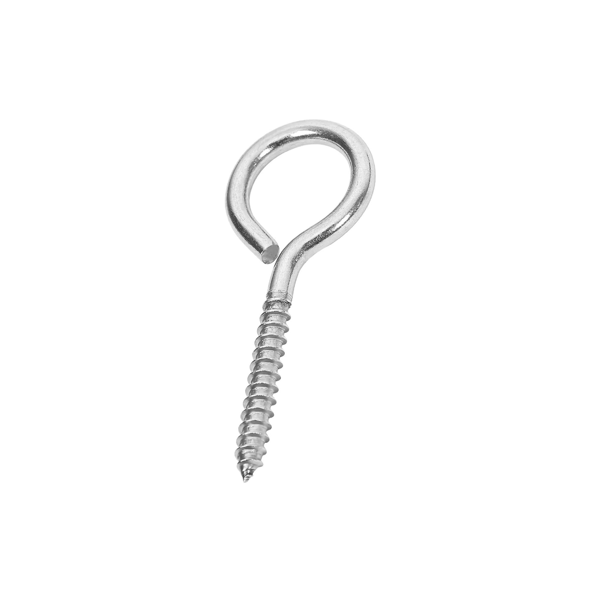 30pcs Stainless Steel Self-Tapping Eyelet Screws and Eye Bolts, Heavy Duty Hanging Hooks for Securing Cables and Wires(M5x65)