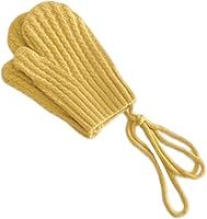 Vista 6 de Yimin Toddler Mitten String - Toddler Mittens with String Kids Warm Winter Full Finger Gloves Baby Thick Fleece Lined for Kid