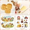 JUNEBRUSHS 30 Packs Fall Thanksgiving Crafts,Autumn Pumpkin Scene Crafts Fall DIY Ornaments Stickers Craft for Home School Classroom Activity Party Decor #5