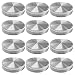 Stainless Steel Mason Jar Lids, Storage Caps with Silicone Seals for Regular Mouth Size Jars, Polished Surface, Reusable and Leak Proof, Pack of 12 (12-Pack Regular Mouth stainless steel)