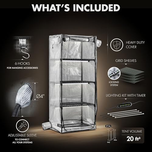 Mushroom Grow Tent with LED Light