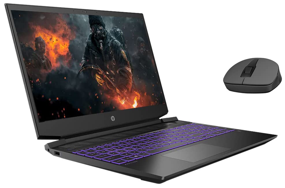 Image of HP Pavilion Gaming AMD Ryzen 5 5600H Processor 15.6 inch(39.6cm) FHD Gaming Laptop & 150 Wireless Mouse with Ergonomic and ambidextrous Design