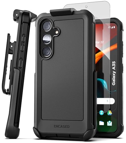 Encased FP436HL For Samsung Galaxy A35 5G Phone Case With Belt Clip Holster And Screen Protector cover