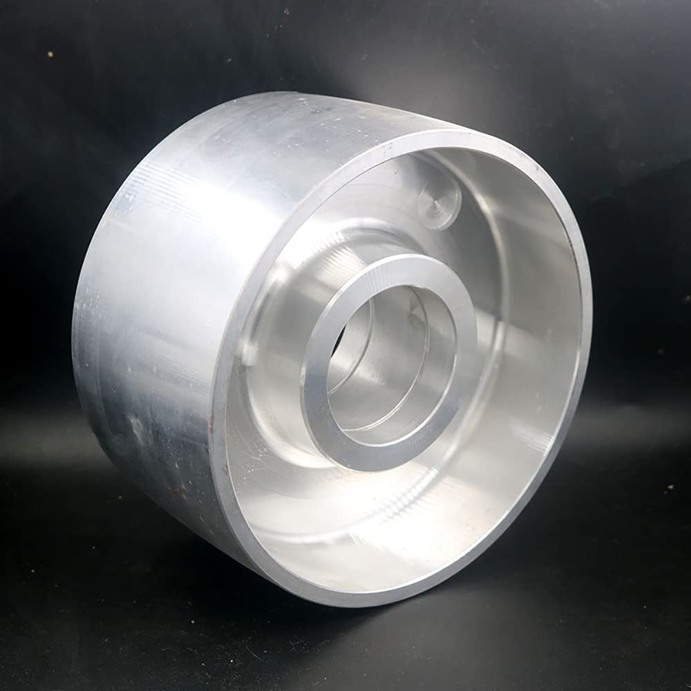 Toplionace Rueda de Contacto de Aluminio de 150x100x24mm, Rueda Activa para Máquina Lijadora de Banda Eléctrica con Máquina Afiladora DIY de 8x4mm