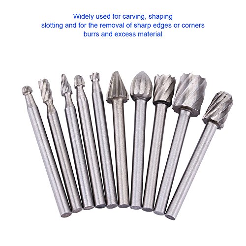 Set de 10 fresas para madera de acero de alta velocidad miniatura 3