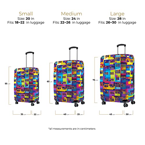 Image of Nasher Miles Polyester 75 (28 Inch) Large Protective Luggage Cover - Montane Design