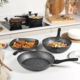 Salter Megastone 20 cm Frying Pan – 10 x Tougher Non-Stick, Small Cooking Pan, PFOA-Free Forged Aluminium, Suitable for All Cooking Hobs, Dishwasher & Metal Utensil Safe, Soft Touch Handle - Image 5