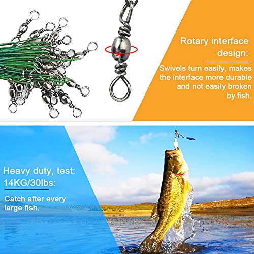 PERFETSELL 75 Pezzi Lenze Acciaio per Pesca