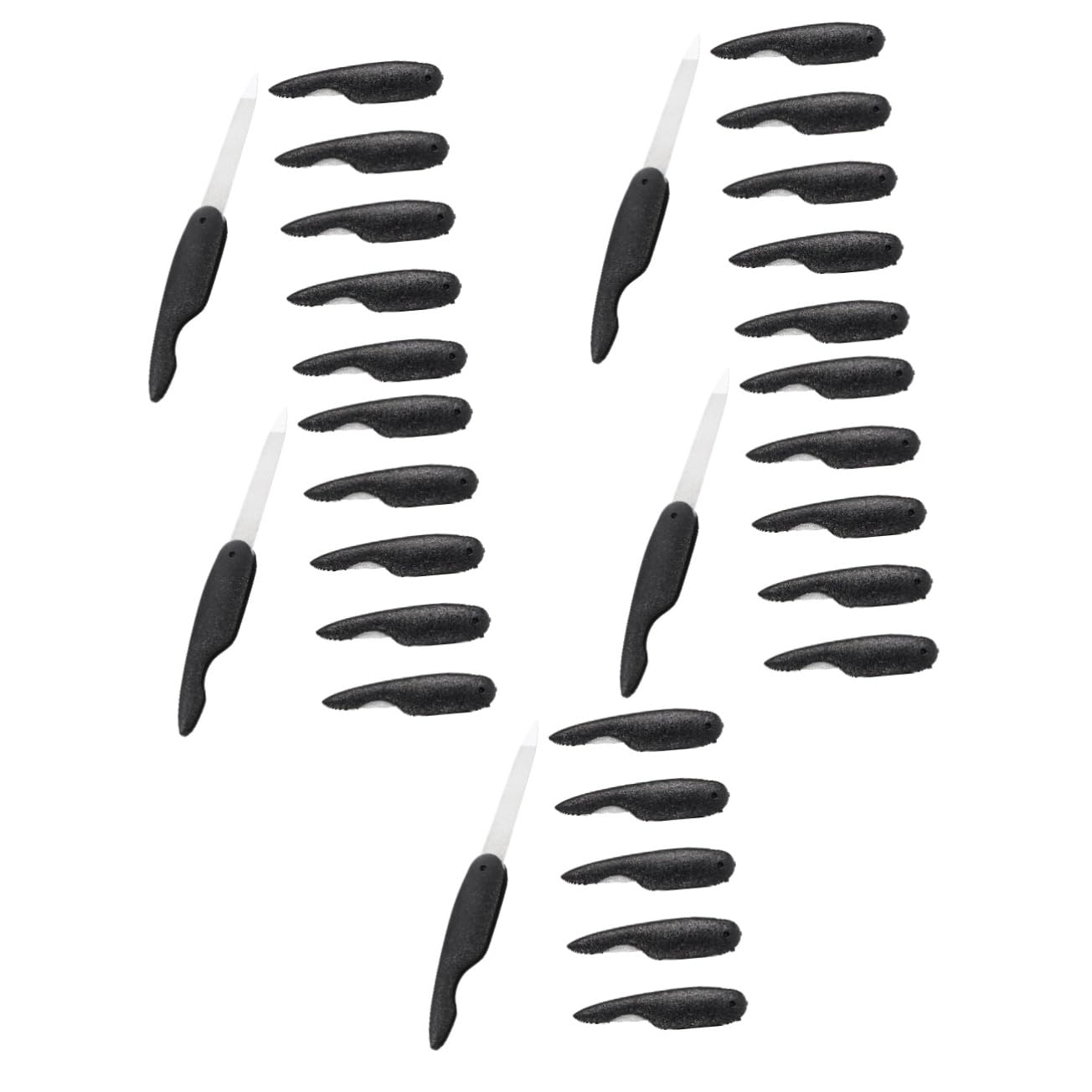 minkissy Set Di 5 Lime Per Unghie Pieghevoli Strumenti Artistici Set Di Lime Per Unghie in Metallo Per Studenti 6 Pezzi * 5