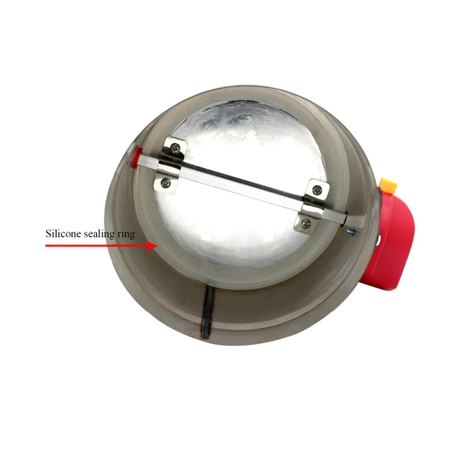 Elektromagnetyczny OD51-250mm 201 elektryczny zawór przepustnicy przewodu powietrznego ze stali nierdzewnej przewody HVAC zmotoryzowany siłownik AC220V DC12/24V Zawór(OD 100mm,DC12V)