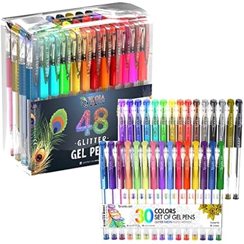 VaOlA ART Colored Gel Pens - Sets of 30 and 48 Gel Pens Cover