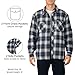 Alpine Swiss Mens Josh Fleece-Lined Flannel Jacket Heavyweight Snap Button Plaid Shirt Shacket Warm Winter Outerwear BLGY XL Blue Gray