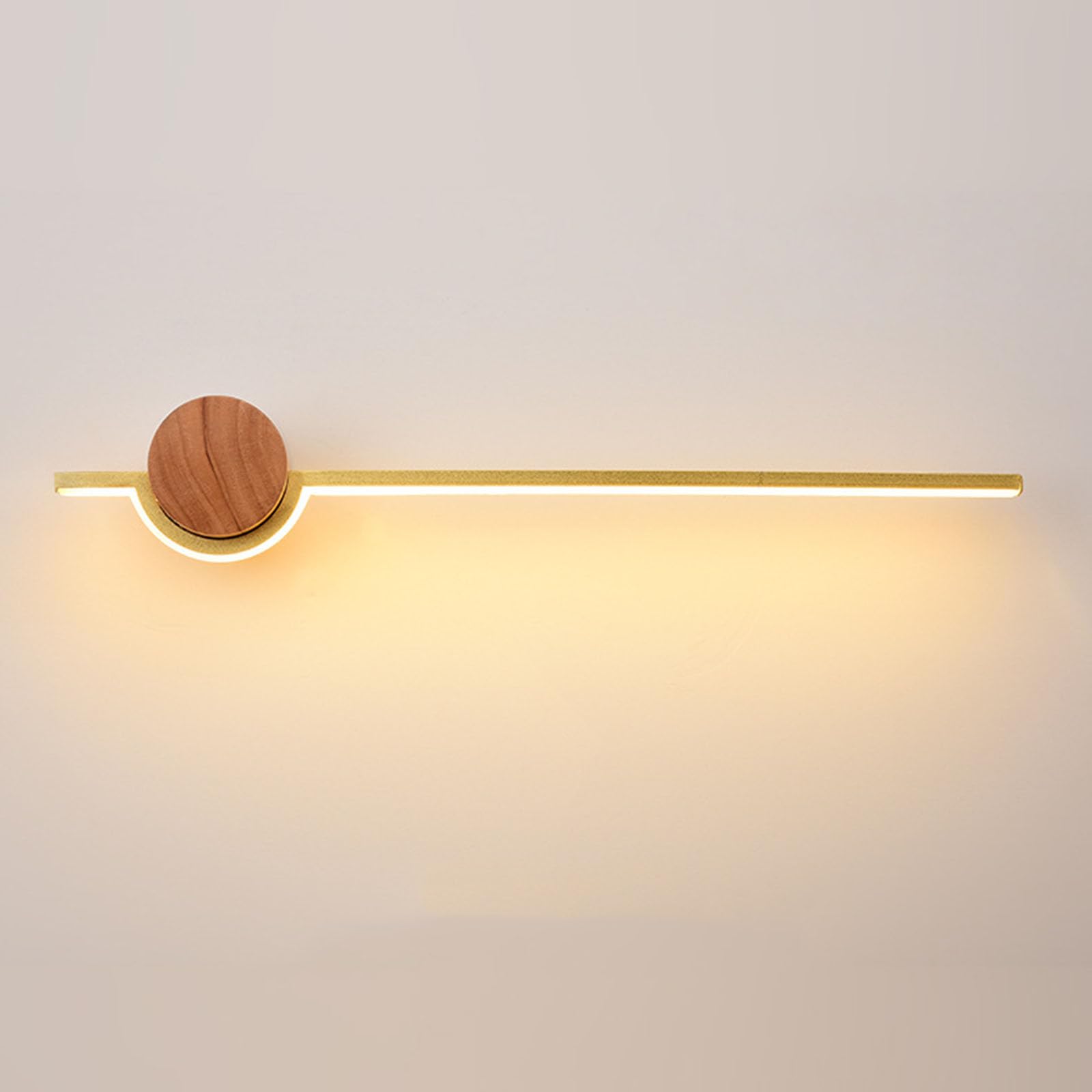 HYJAUSXB LED Wall Light 3000K Acrylic Linear Lighting Modern Sconce for Bedroom Living Room Corridor Gold Finish 9W 42cm Long Indoor Illumination