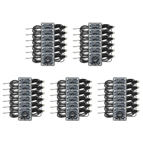 HuddyFee 30個 100度カメラモジュール 1MP 9732 1280x720 USBフリードライバー マニュアルフォーカス、WinXP/7/8/10用2メートルケーブル付き