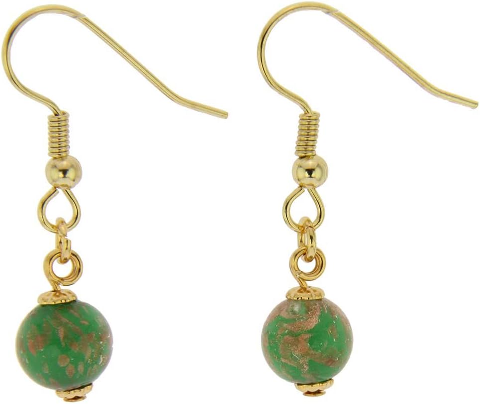 Glass Of Venice Murano Glass Starlight Balls Earrings - Emerald