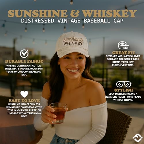 Image of Funky Junque Womens Baseball Cap Distressed Vintage Unconstructed Embroidered Dad Hat