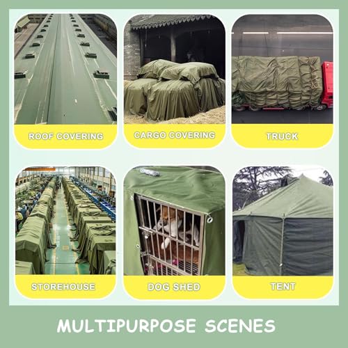 Lona verde impermeable para suelo y protección de exterior en varias medidas 6