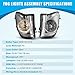 CPW OEM Fog Lights Assembly Fit For 2006 2007 2008 2009 2010 Lexus IS250 IS350 (Not fit for IS 250C and IS 350C model), Driver & Passenger Driving Fog Lamps Replacement (Black Housing Clear Lens)