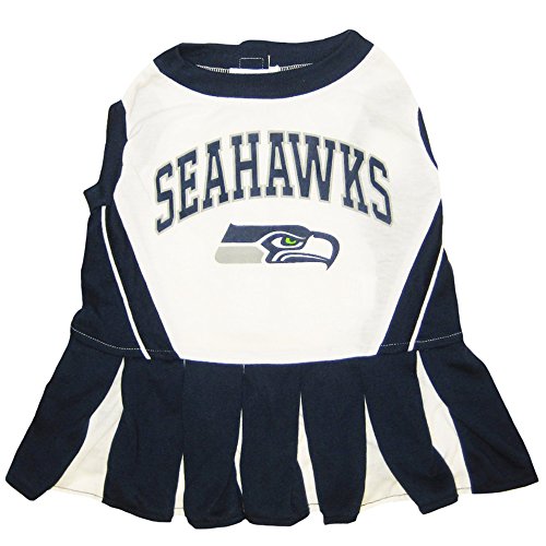 Seattle Seahawks NFL Cheerleader Dress For Dogs - Size X-Small