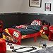 Disney Cars Lightning Mcqueen Toddler Bed: Sturdy Engineered Wood Construction, Guarded Sides, Wooden Slats, Fits 140cm x 70cm Mattress (Mattress not included) Disney Cars Lightning Mcqueen Toddler Bed: Sturdy Engineered Wood Construction, Guarded Sides, Wooden Slats, Fits 140cm x 70cm Mattress (Mattress not included)