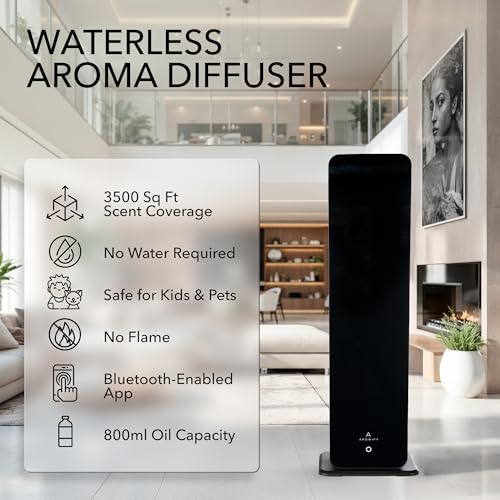 Difusor aromático eléctrico Tower con control Bluetooth miniatura 2
