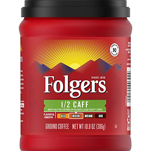 Folgers 1/2 Caff Medium Roast Ground Coffee, 10.8 Ounces #1