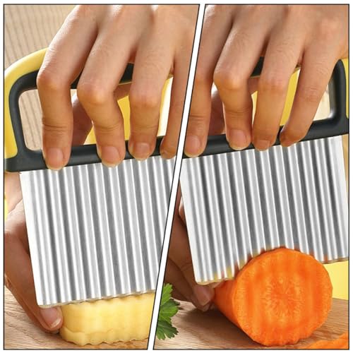Cortador de Papas Ondulado con Mango Amarillo miniatura 4