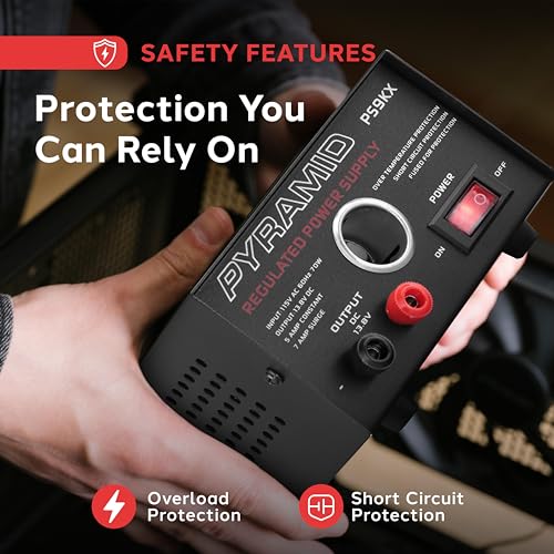 PS9KX Pyramid 5 Amp 12 Volt Power Supply with Cigarette Lighter Socket - Image 4