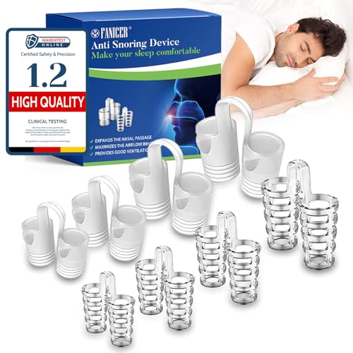 8 Piezas Dilatador Nasal Silicona, Dispositivos Antironquidos,Reutilizable, Antironquidos para Dormir, Dilatador Nasal Dispositivos Antironquidos, Mejorar el Sueño
