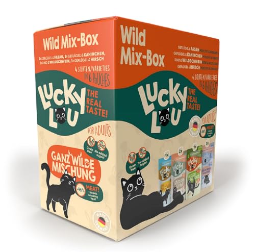 Produktbild von Lucky Lou Adult Katzennassfutter Wild-Mix & Tasty-Mix - 6 x 200 g