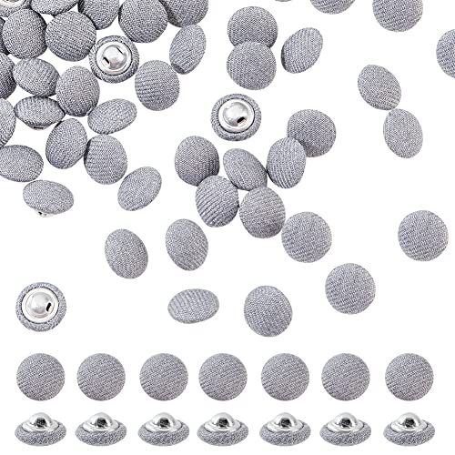 NBEADS 100 Pcs Fabric Covered Button