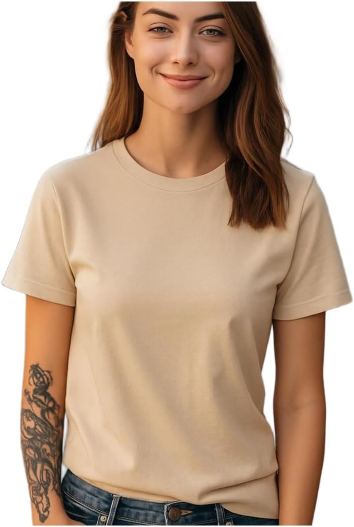 Camiseta Básica Feminina Lisa 100% Algodão Premium Confort em promoção! Veja a oferta e mais achadinhos de Blusas Hoje é o melhor dia para comprar Camiseta Básica Feminina Lisa 100% Algodão Premium Confort com aquele preço maroto! Promoção! Aproveite a oferta!