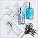 JASAI Diamond Design Soap Dispenser with 304 Rust Proof Stainless Steel Soap Pump, 12 Ounce Kitchen Soap Dispenser for Bathroom, Hand Soap, Dish Soap (Clear Blue).