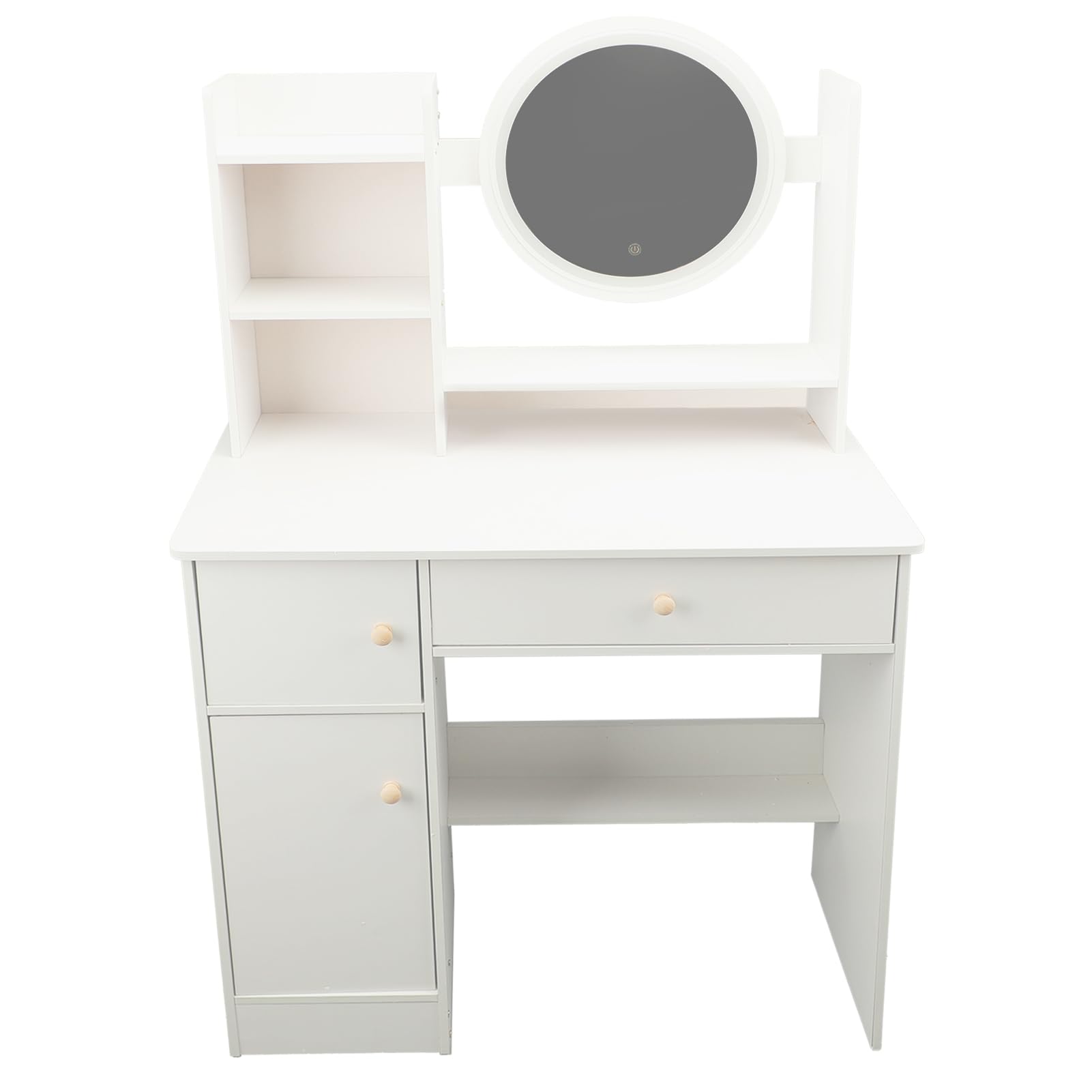 Vanity Desk con Specchio e Luci Tavolo da Trucco Moderno per Camera da Letto Dal Design Straordinario con 2 Cassetti