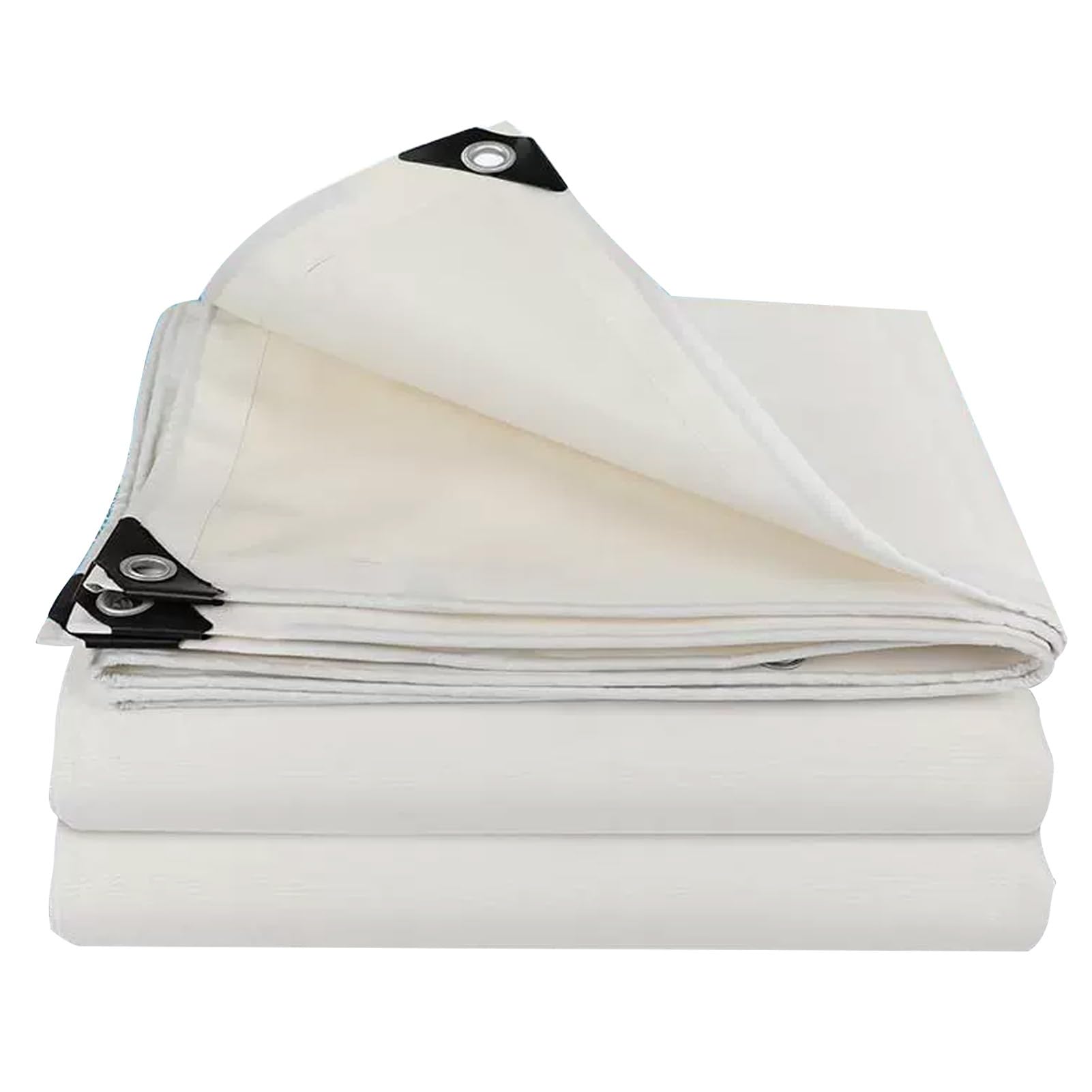 Lona blanca de PVC resistente multiusos impermeable e impermeable de 1x2m para carpas y botes