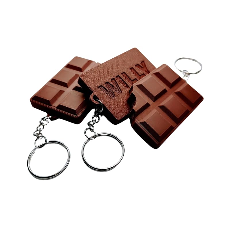 Porte-clé tablette de chocolat à personnaliser avec le prénom ou texte de votre choix