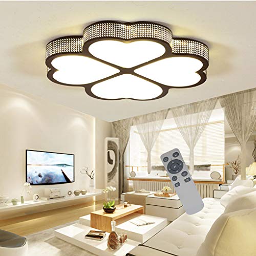 Preisvergleich Produktbild ADEMAY 48W Dimmbar LED 4 Kleeblatt Elegante Deckenlampe für Wohnzimmer Schlafzimmer Hausdekoration Beleuchtung Deckenleuchte (Dimmbar, Schwarz 48W)
