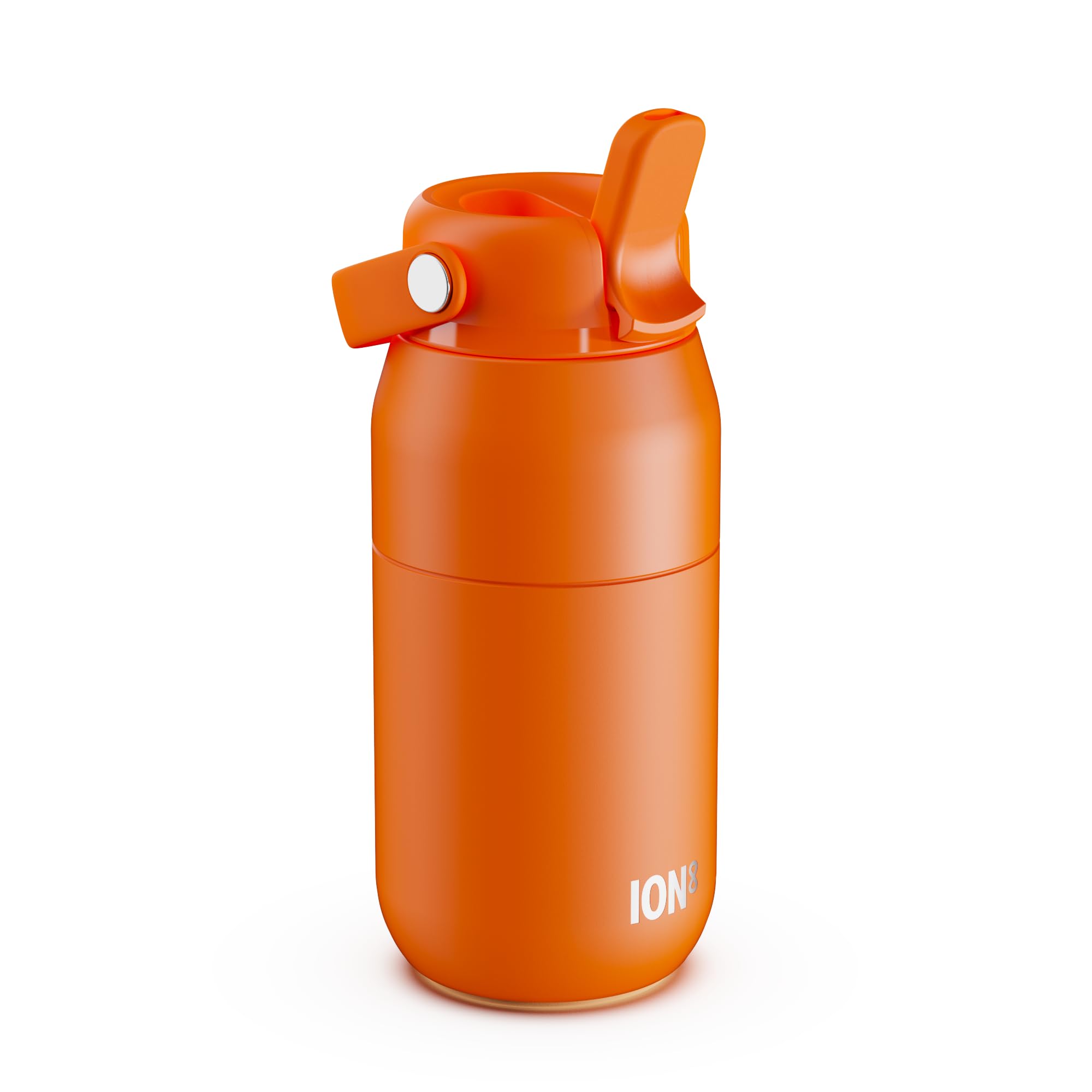 ION8 Primo Urban Insulated Water Bottle 360ml (12oz) – Leakproof Stainless Steel Bottle with Straw Lid, Fast Flow, Vacuum Insulated Cold Drinks, Cup Holder Friendly, Dishwasher Safe, Orange