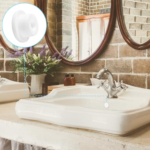Image of 20 Pcs Bathtub Jet Covers 5 Sizes Reusable Jet Tub Cover Caps Silicone Hole Plug Tube Plugs Pool Jet Cover Waterproof Plug for Bathtub Hole (White)