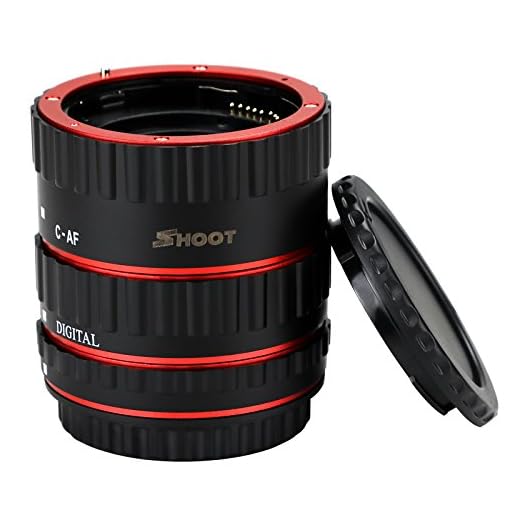 SHOOT AF Set de Tubo de extensión Macro de Enfoque automático para Canon EOS EF EF-S Lente Cámaras DSLR 1100D 700D 650D 600D 550D 500D 450D 400D 350D 300D 100D 70D