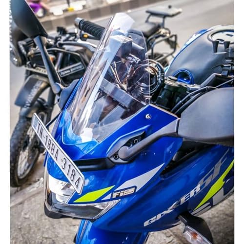 Image of Gixxer SF DB Visor Windshield Wind Deflector Transparent White Color
