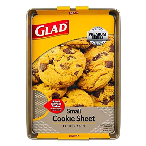 Glad Premium Nonstick Cookie Sheet – Heavy Duty Baking Pan with Raised Diamond Texture, Small - image 1