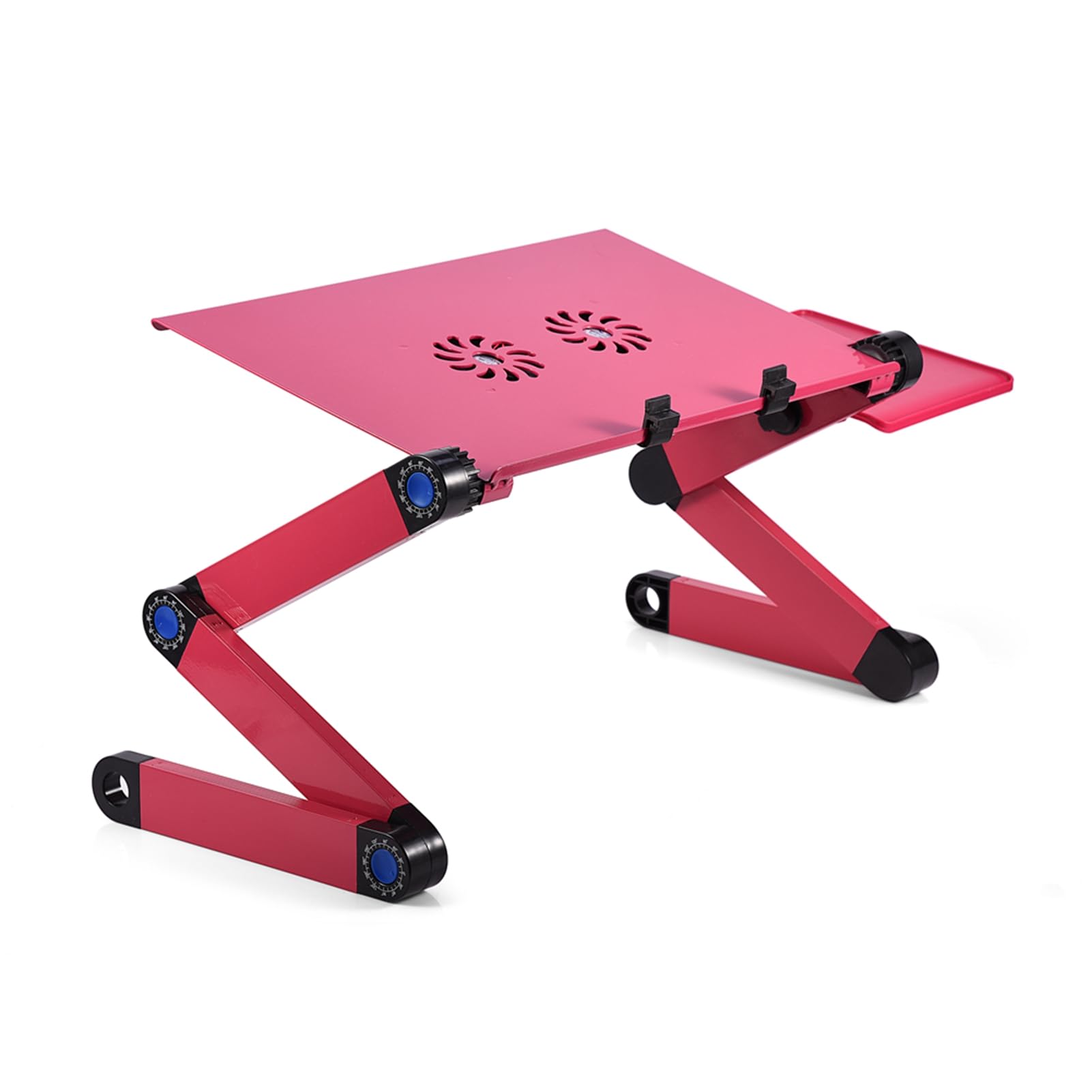 Support Ergonomique pour Ordinateur Portable 10-17'' avec Ventilateur Silencieux, Coussin Confortable et Tapis de Souris Intégré, Station de Refroidissement Ajustable pour Bur