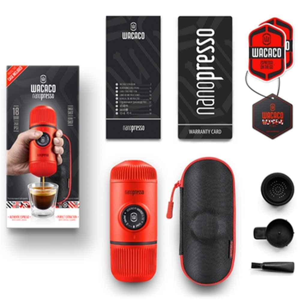 WACACO Nanopresso inkl. Schutzhülle Rot